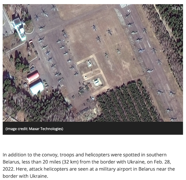 Satellitenbilder von Helikoptern in Belarus